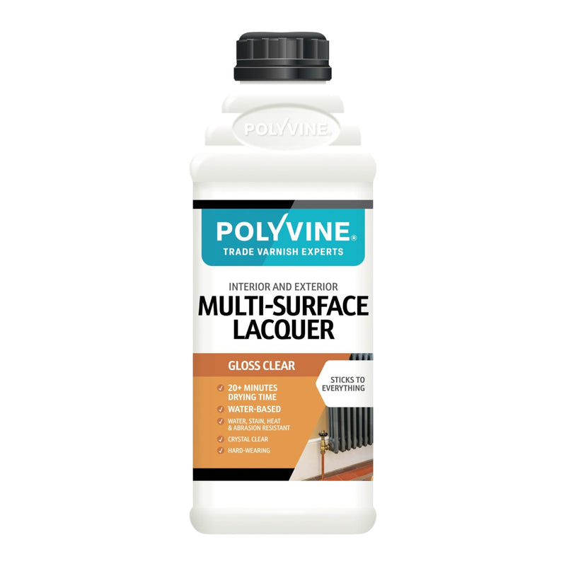 Polyvine multi-surface lacquer bottle on a white background