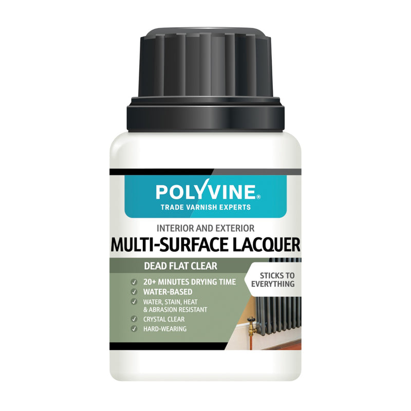 Polyvine multi-surface lacquer bottle on a white background