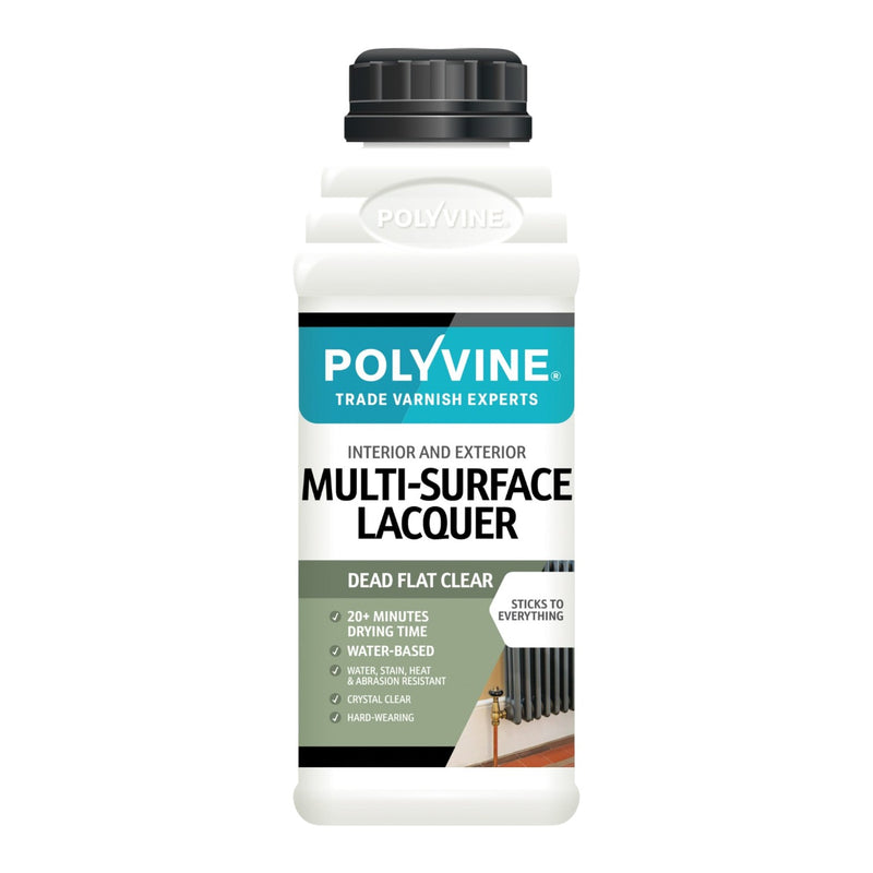 Polyvine multi-surface lacquer bottle on a white background