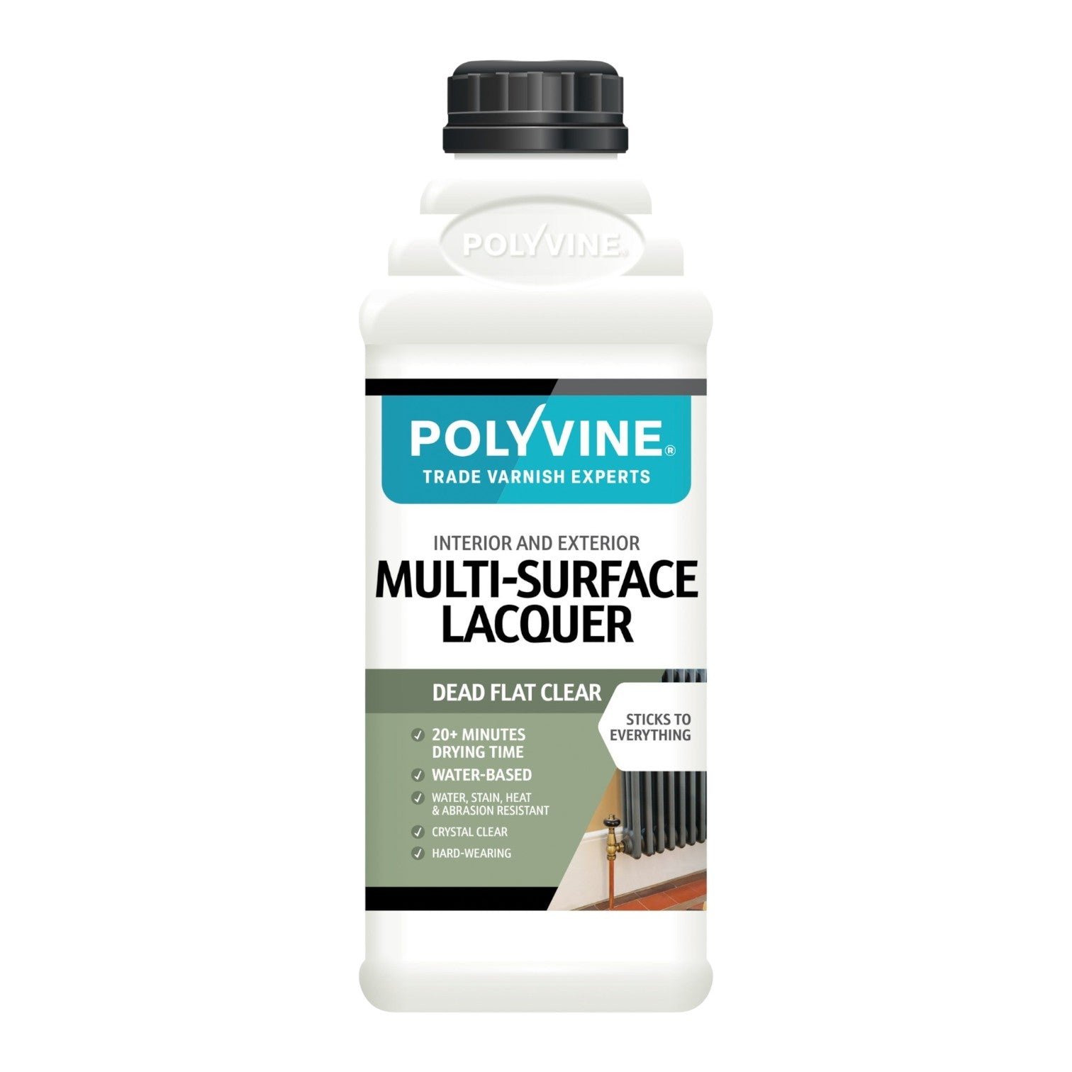 Polyvine multi-surface lacquer bottle on a white background