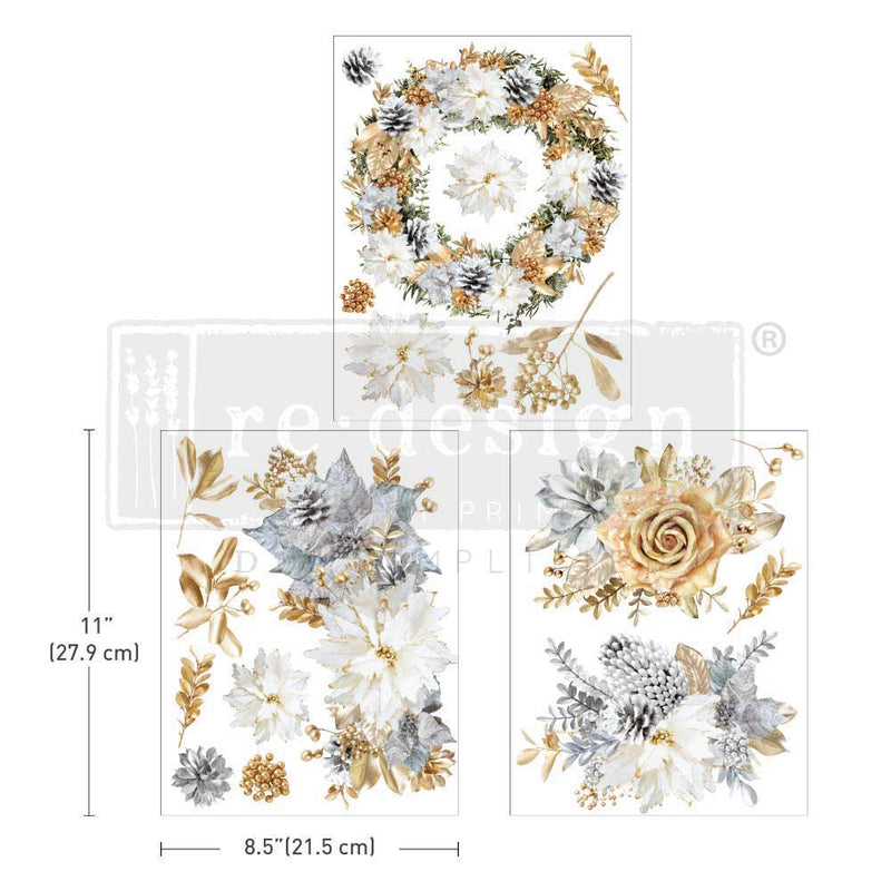 ReDesign with Prima A Guilded Moment Decor Transfers® are easy to use rub-on transfers for Furniture and Mixed Media uses