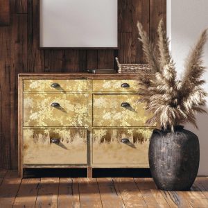 Gilded gold lace design. A1 Fiber Paper for Decoupage by ReDesign with Prima.