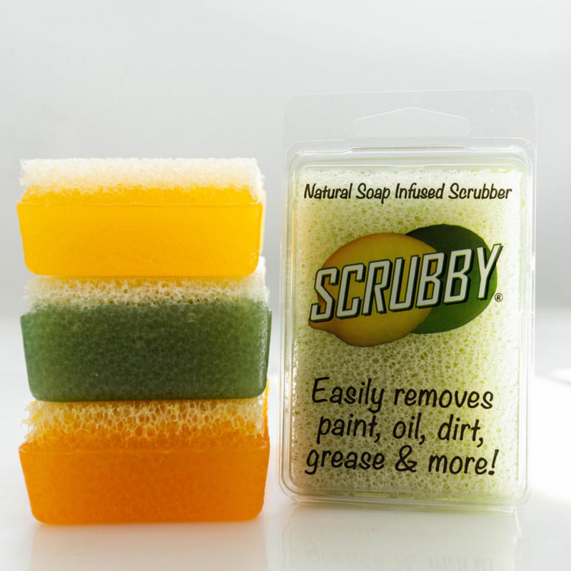 Orange green and Yellow Dixie Belle Scrubby Soap