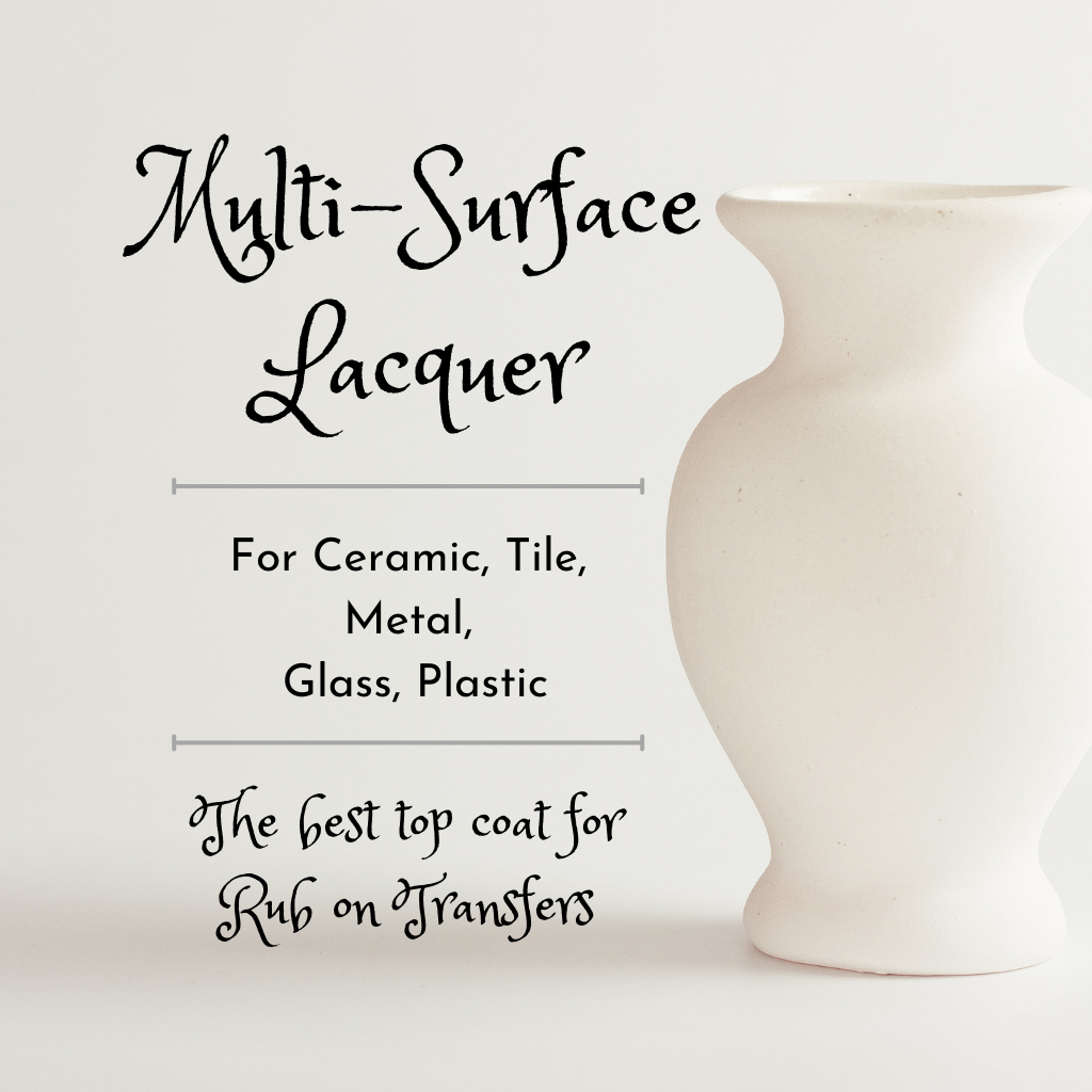 White vase and verbiage featuring multi-surface lacquer and its best surface types. By Polyvine.