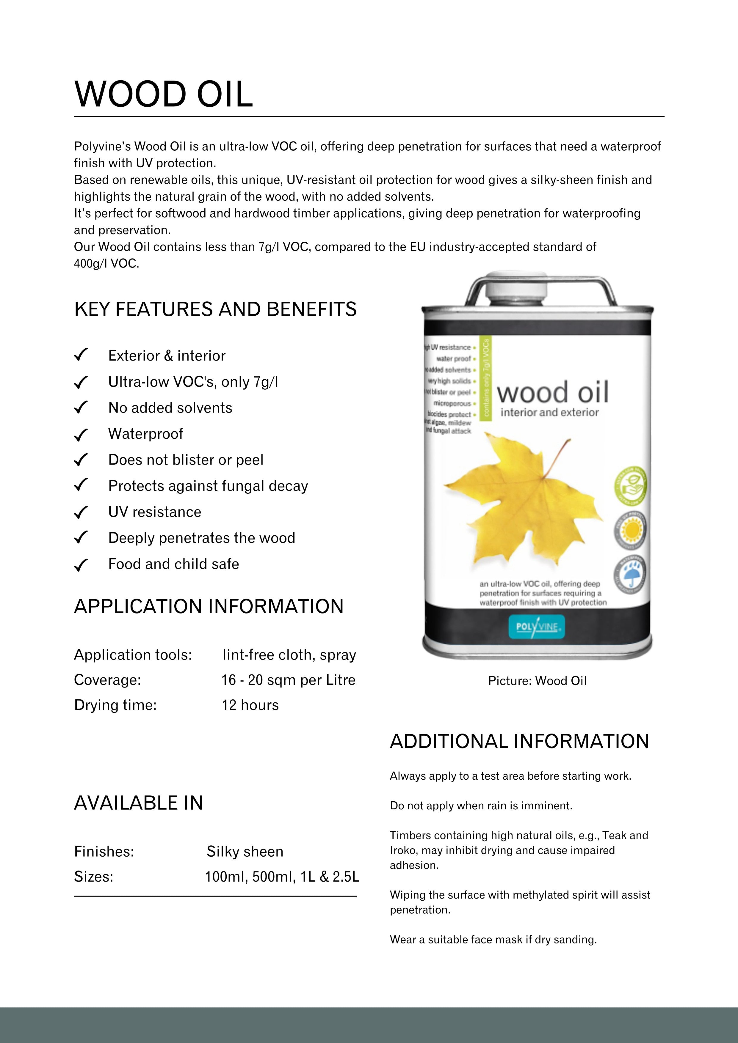 Polyvine Wood Oil